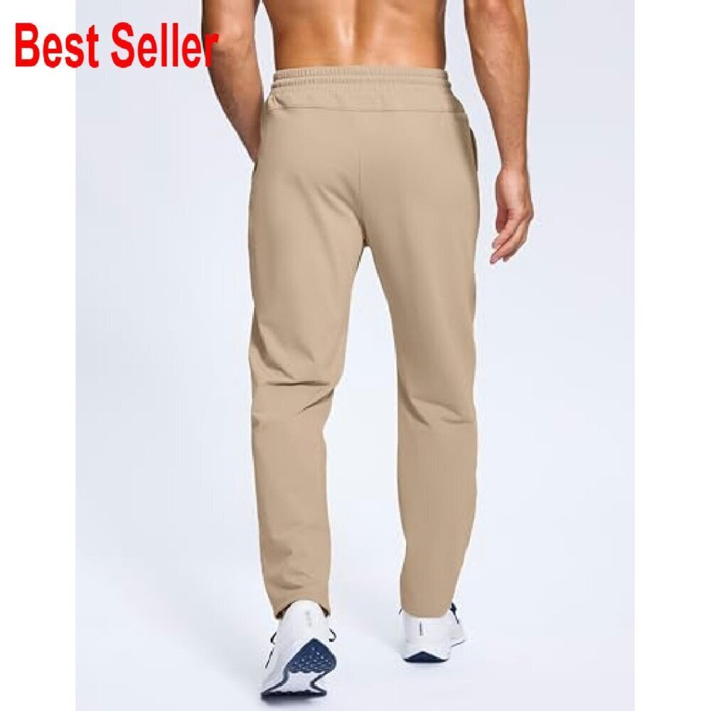Fleece Lined Joggers Winter Warm Athletic Sweatpants Gym Running Workout - Picture 4 of 7